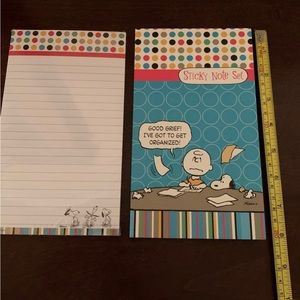 Hallmark Peanuts Sticky Note Set & Pad New